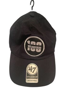 47 Black AMC “The Walking Dead” 100 Episodes Embroidered Baseball Cap NWT
